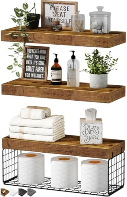 QEEIG Bathroom Toilet Above Shelf - Wall Mounted Storage Rack
