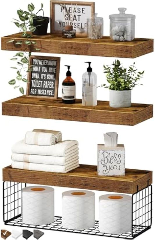 QEEIG Bathroom Toilet Above Shelf - Wall Mounted Storage Rack