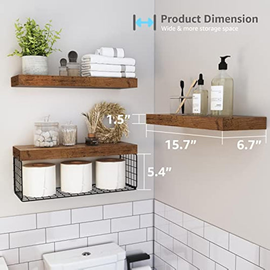 QEEIG Bathroom Toilet Above Shelf - Wall Mounted Storage Rack