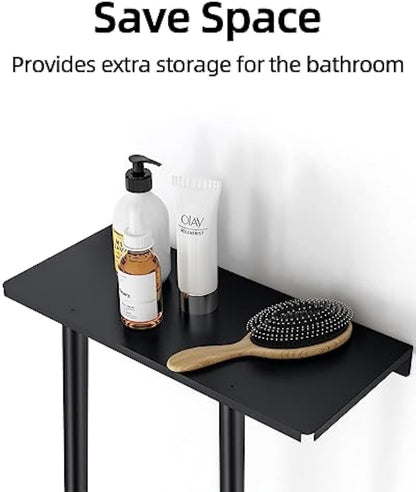 Bathroom Towel Organizer, 30 Inch Bathroom Wall Mounted Towel Rack with Shelves