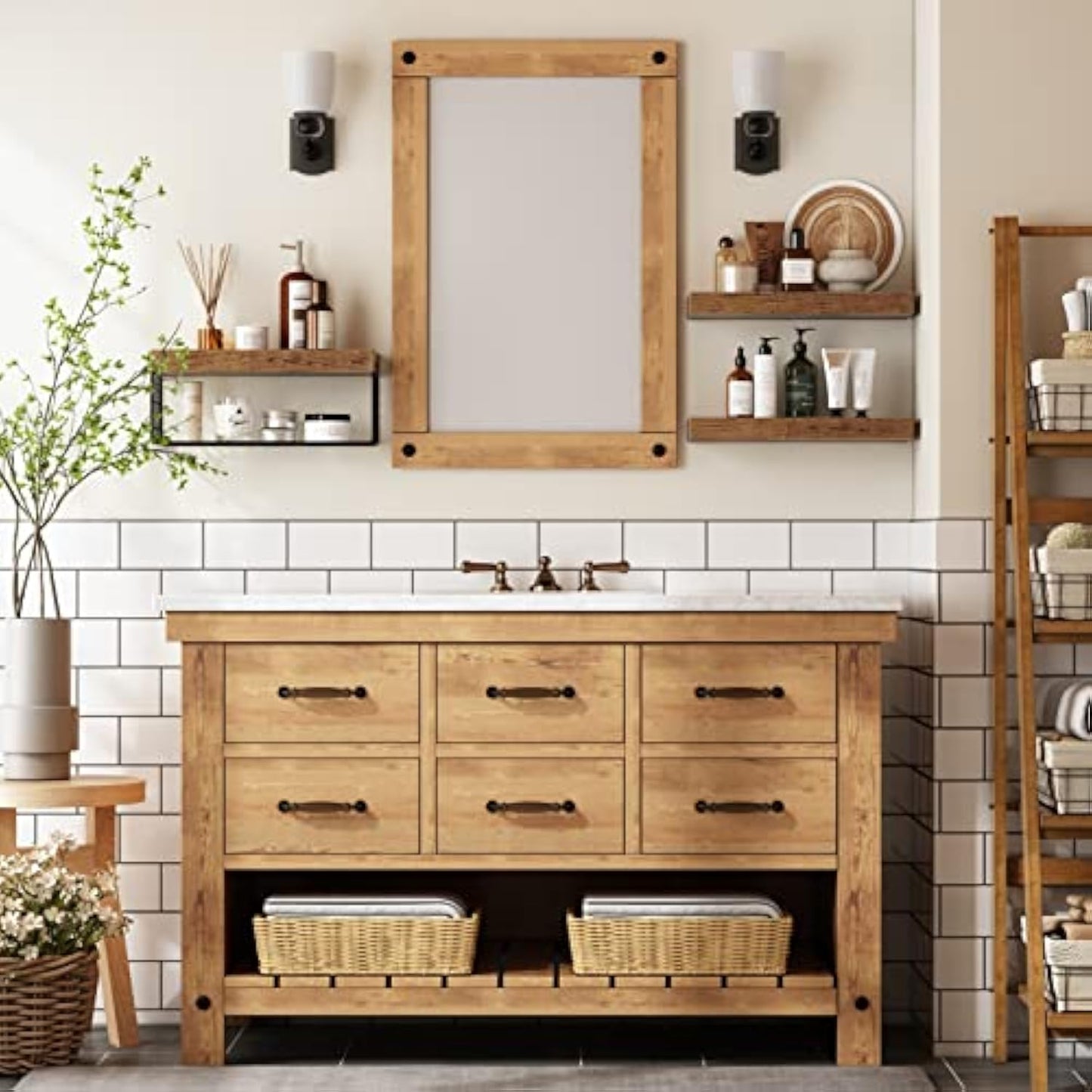 QEEIG Bathroom Toilet Above Shelf - Wall Mounted Storage Rack
